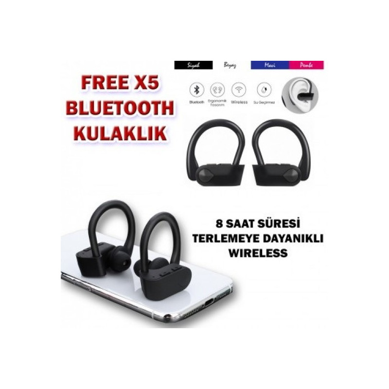 İstoç Toptan FREE X5 MODEL BLUETOOTH KULAKLIK