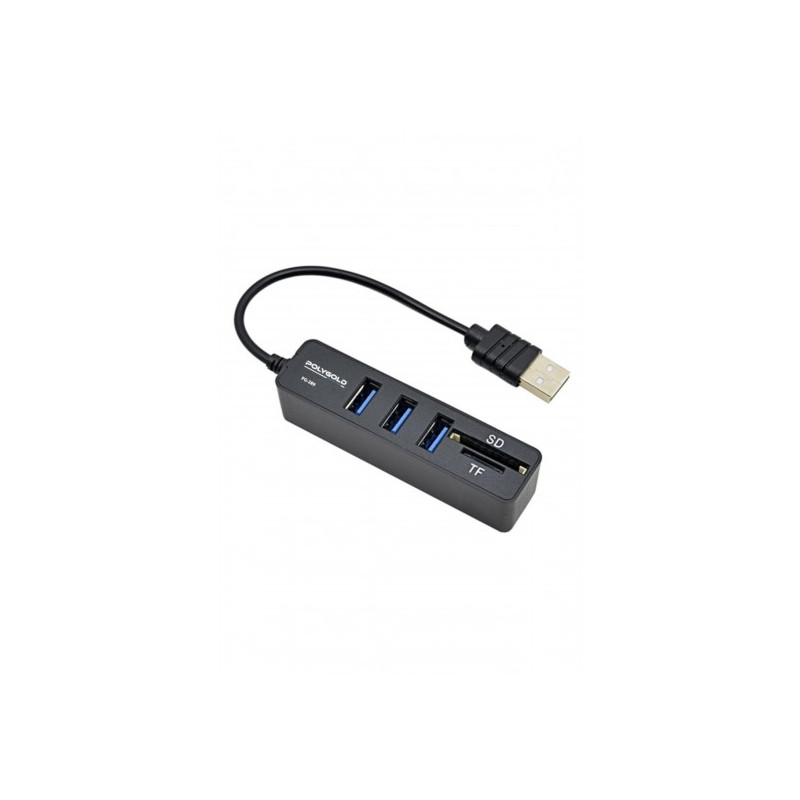 İstoç Toptan Polygold Usb 3.0 Çoklayıcı 3 Port 1 Tb Usb Hub Sd/tf Girişli