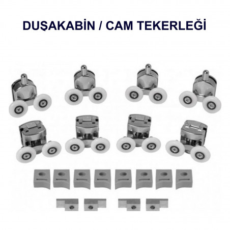 İstoç Toptan  Duşakabin Tekerleği Cam Kabinler İçin 8 Adet