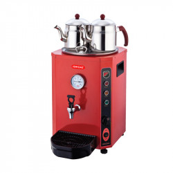 İstoç Toptan Sılverınox Elit Çay Makinesi Kırmızı 13 LT