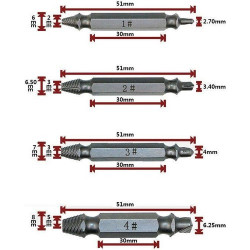 İstoç Toptan 153ROX0070 4 Parça Hasarlı Vida Çıkarıcı Sökücü